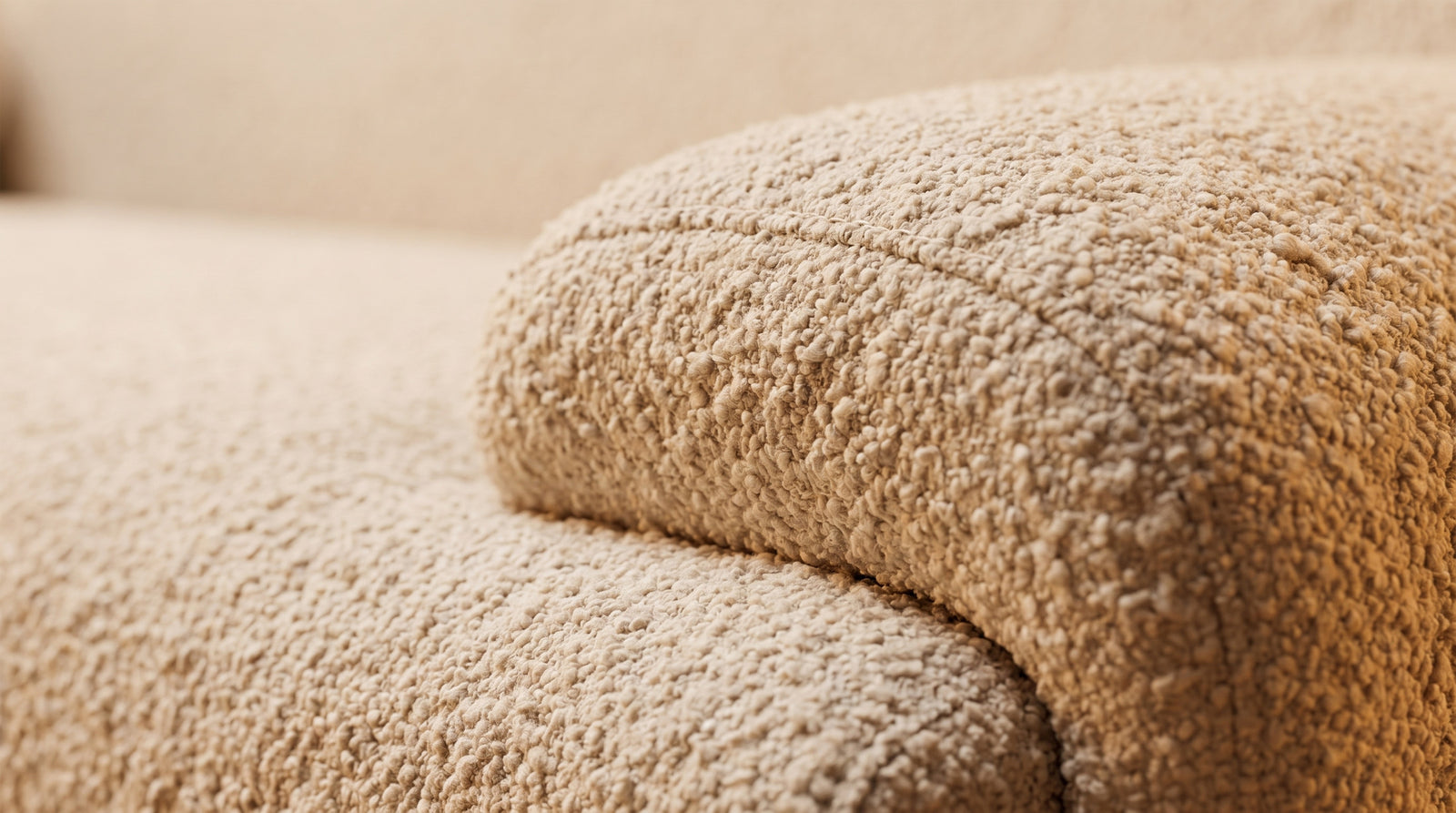 Macro du tissu bouclé crème nook